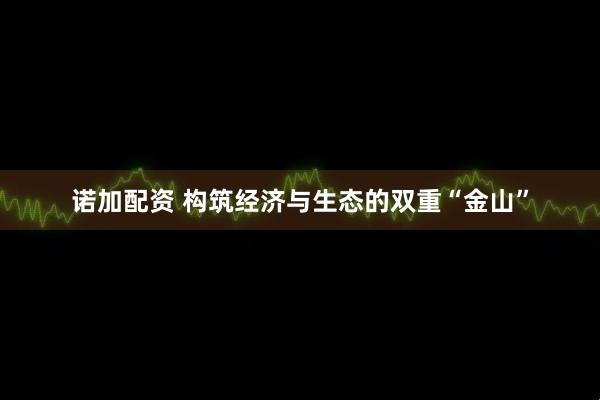诺加配资 构筑经济与生态的双重“金山”