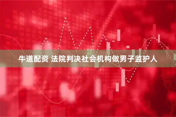 牛道配资 法院判决社会机构做男子监护人